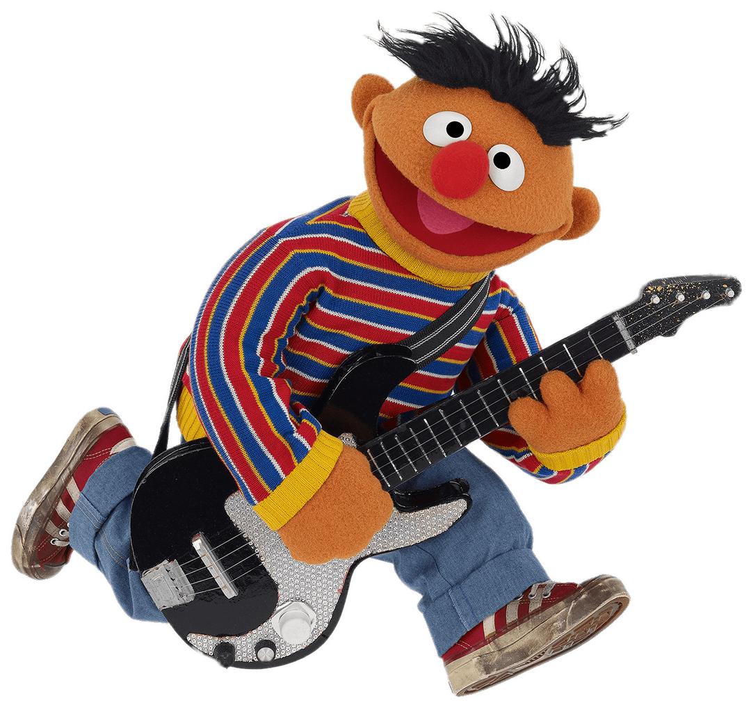 Sesame Street Ernie With Electrical Guitar png transparent