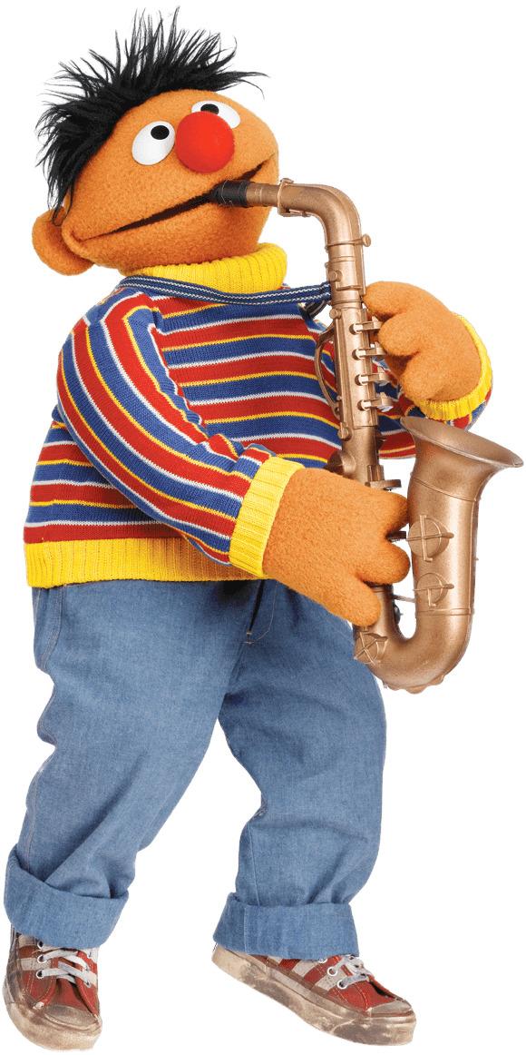 Sesame Street Ernie With Saxophone png transparent
