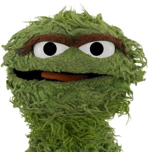 Sesame Street Oscar the Grouch Face png transparent