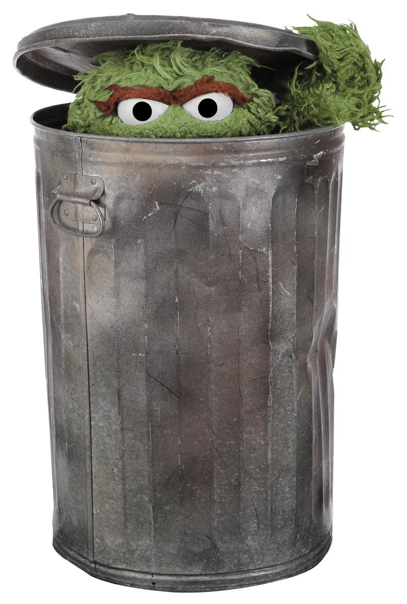 Sesame Street Oscar the Grouch In Dustbin png transparent