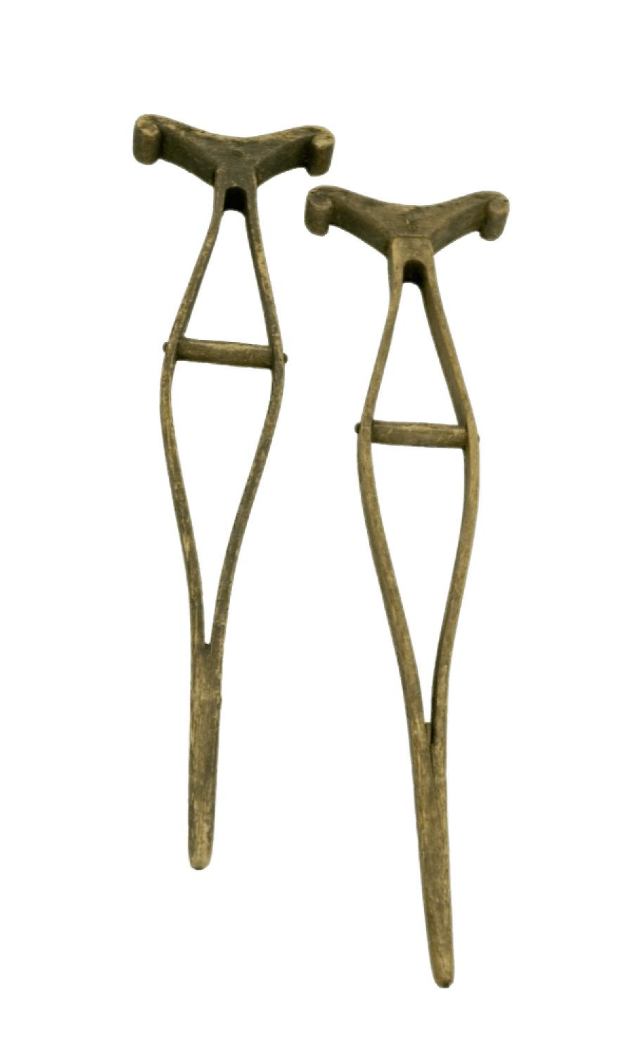 Set Of Old Wooden Crutches png transparent