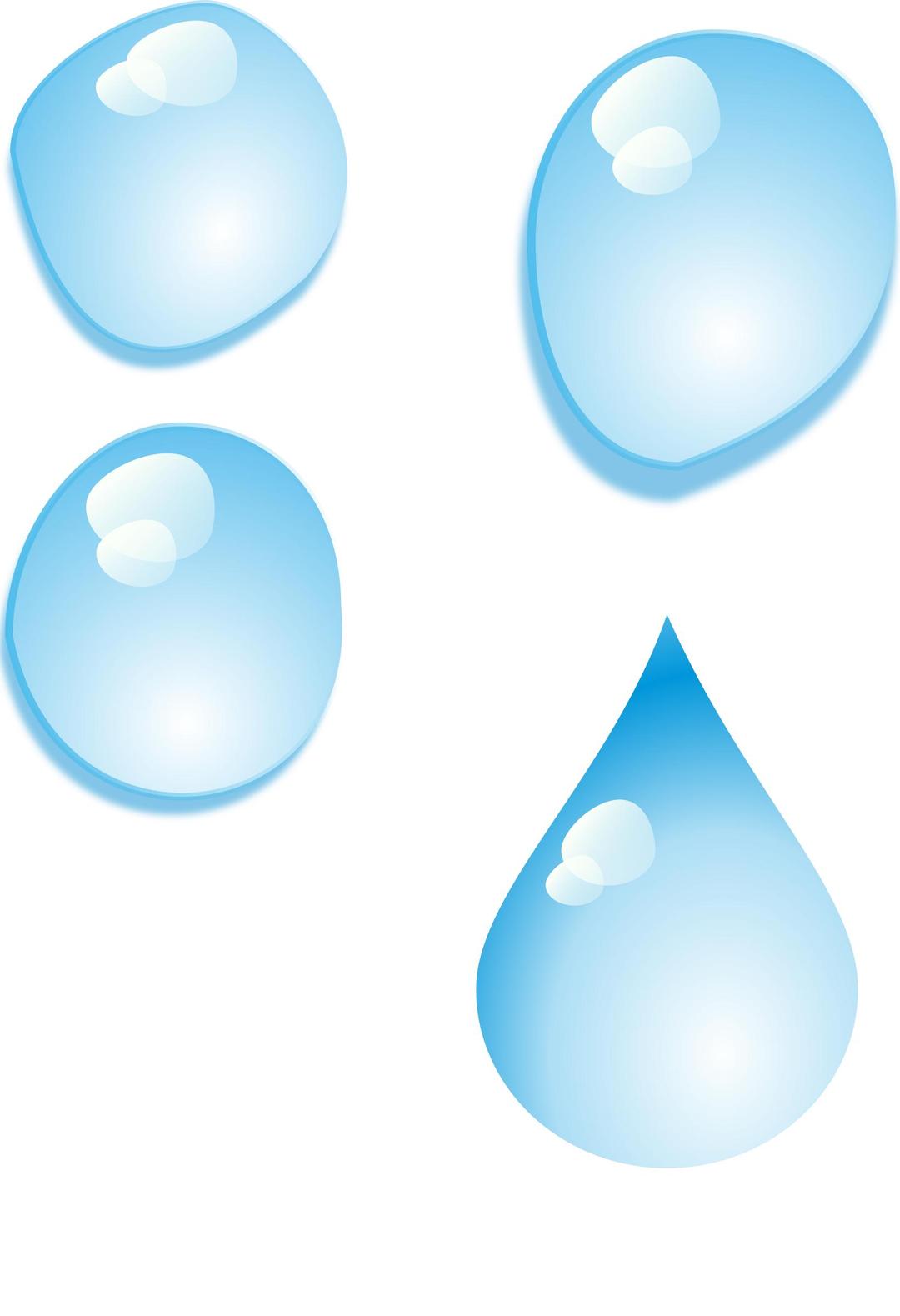 Set of water drops png transparent
