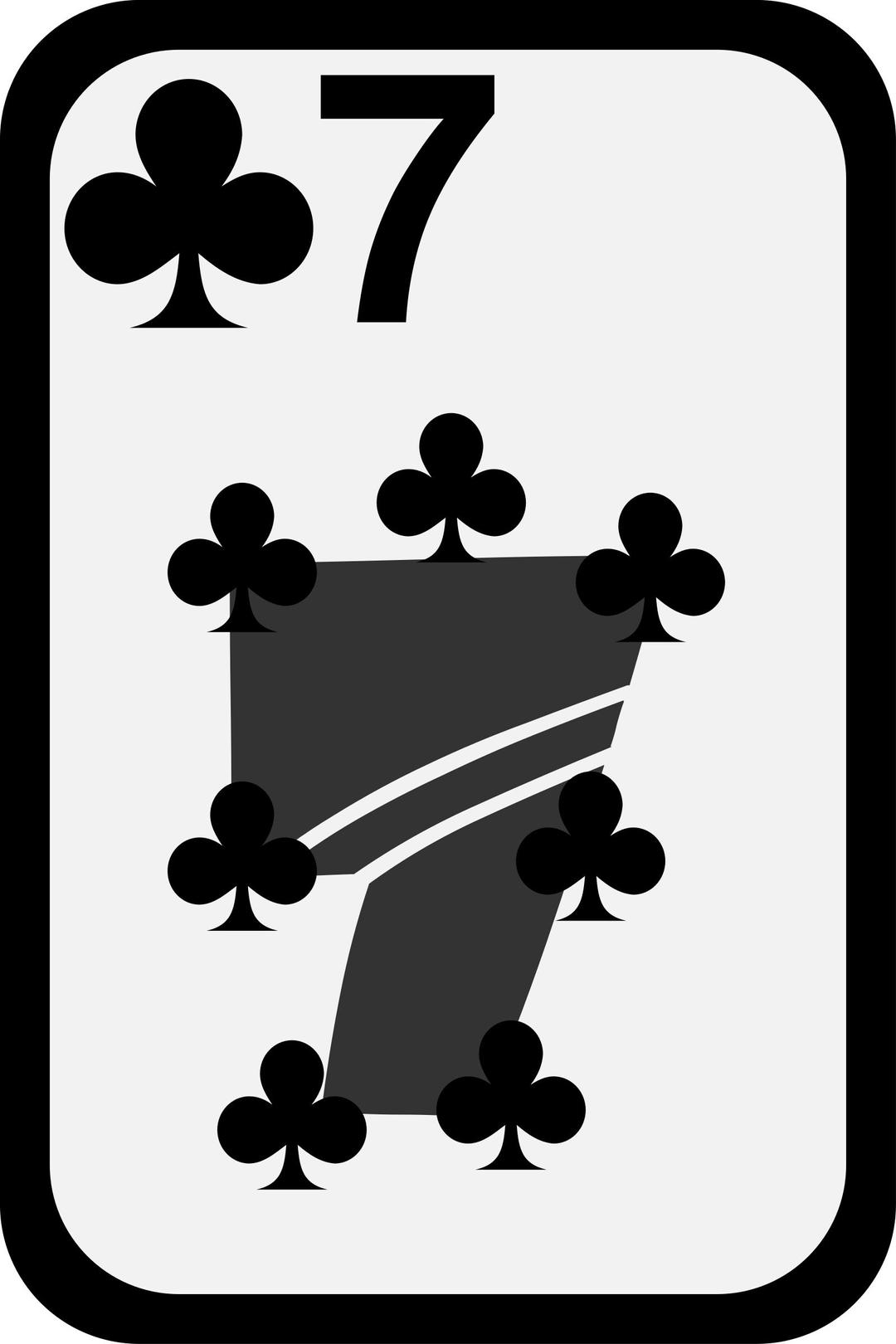 Seven of Clubs png transparent