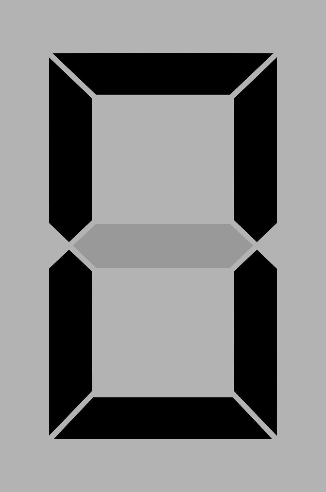 Seven segment display gray 0 png transparent