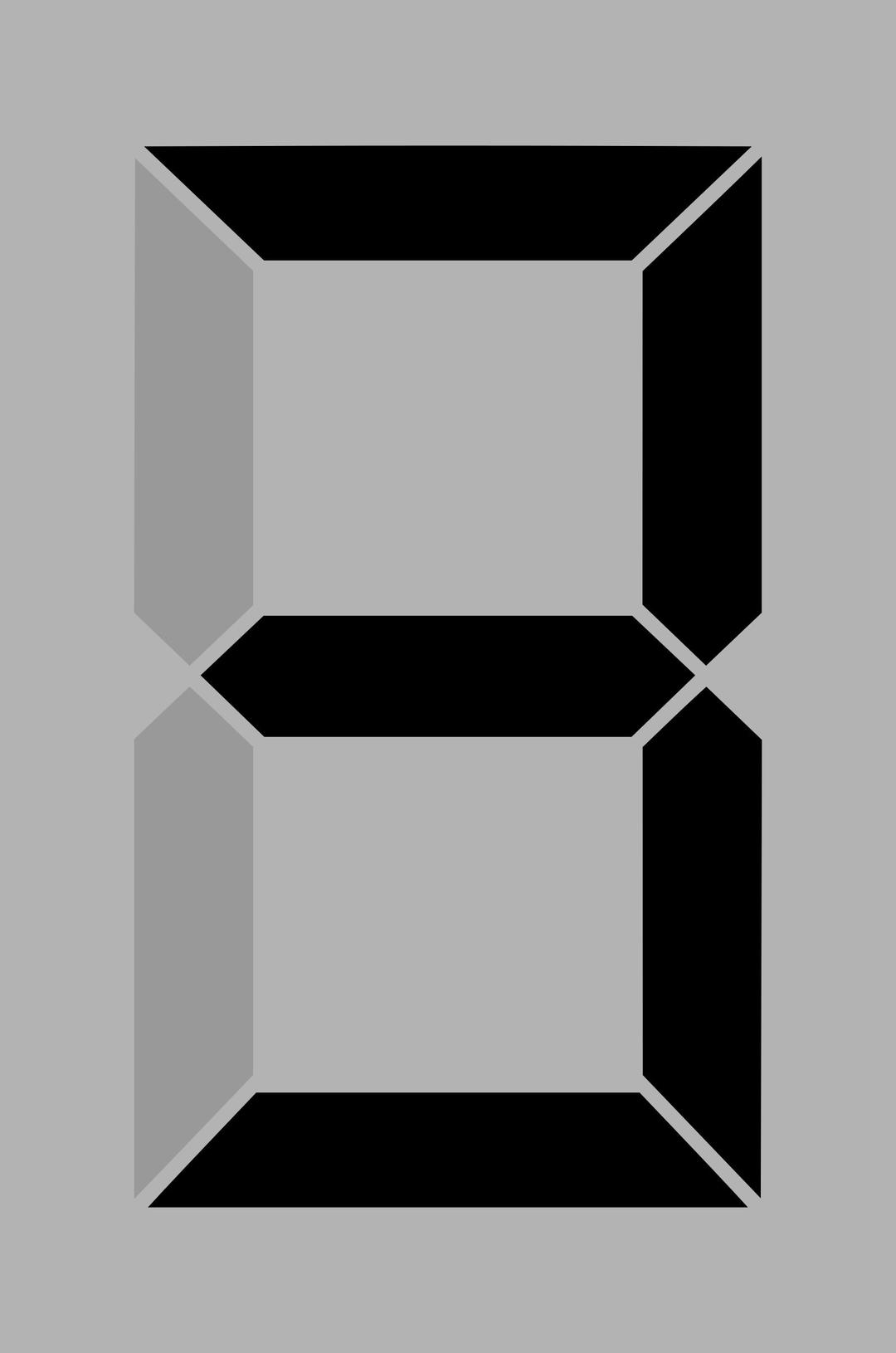 Seven segment display gray 3 png transparent