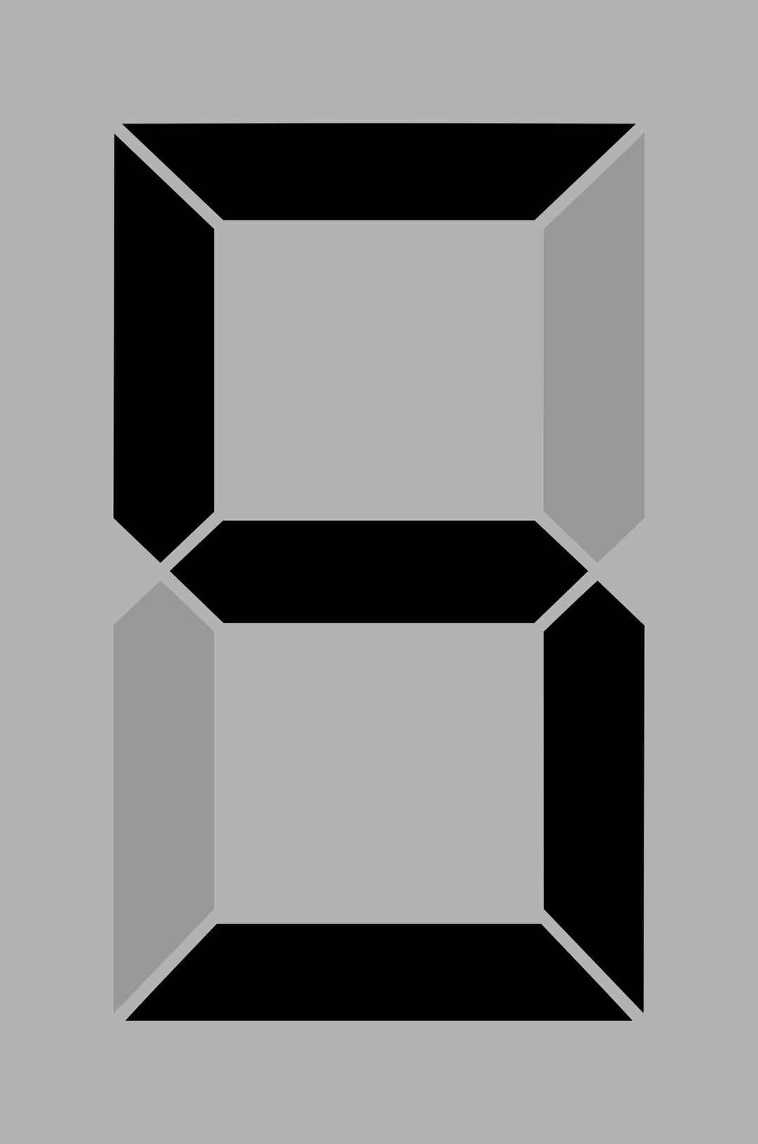 Seven segment display gray 5 png transparent