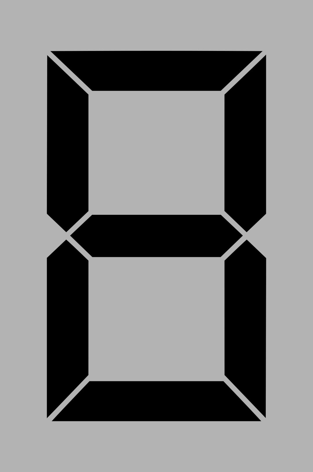 Seven segment display gray 8 png transparent