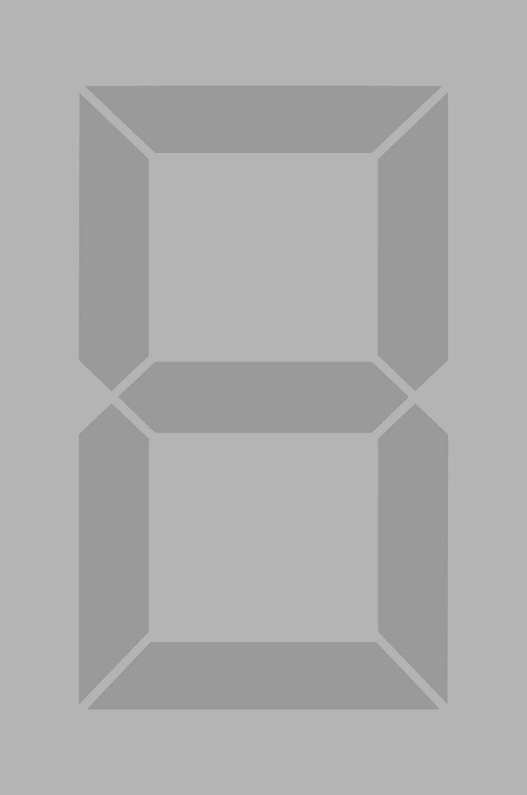 Seven segment display gray off png transparent