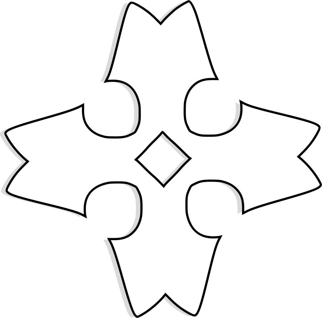 shaded heraldic cross outline png transparent