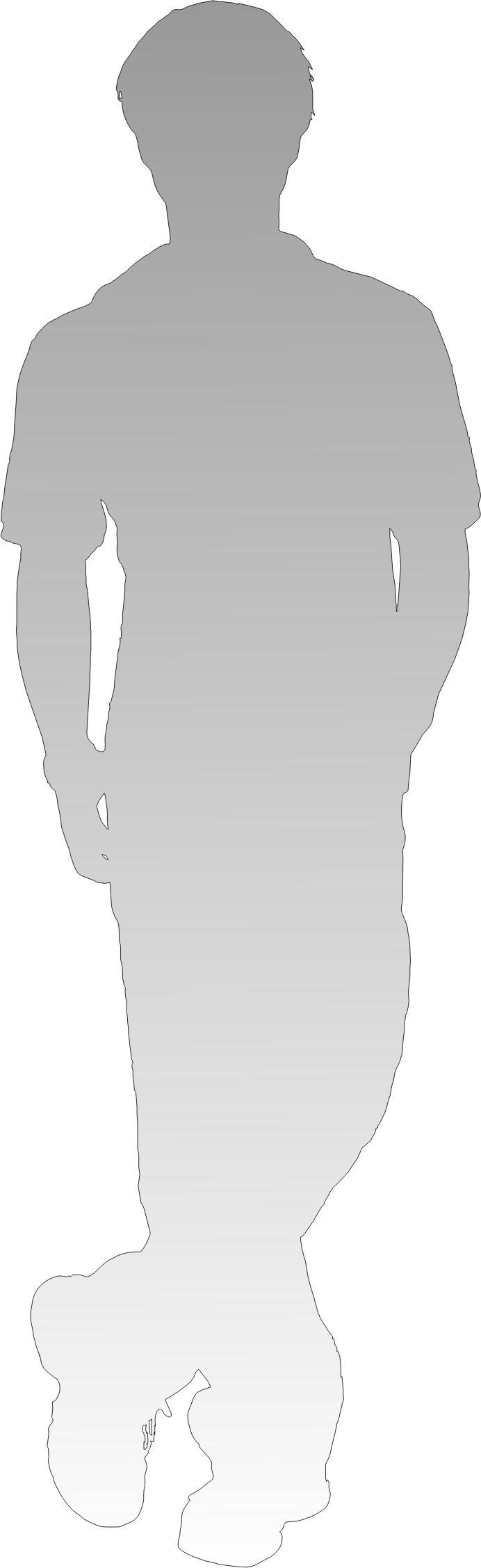 shadow of person - standing leg cross and put hands in the pockets png transparent