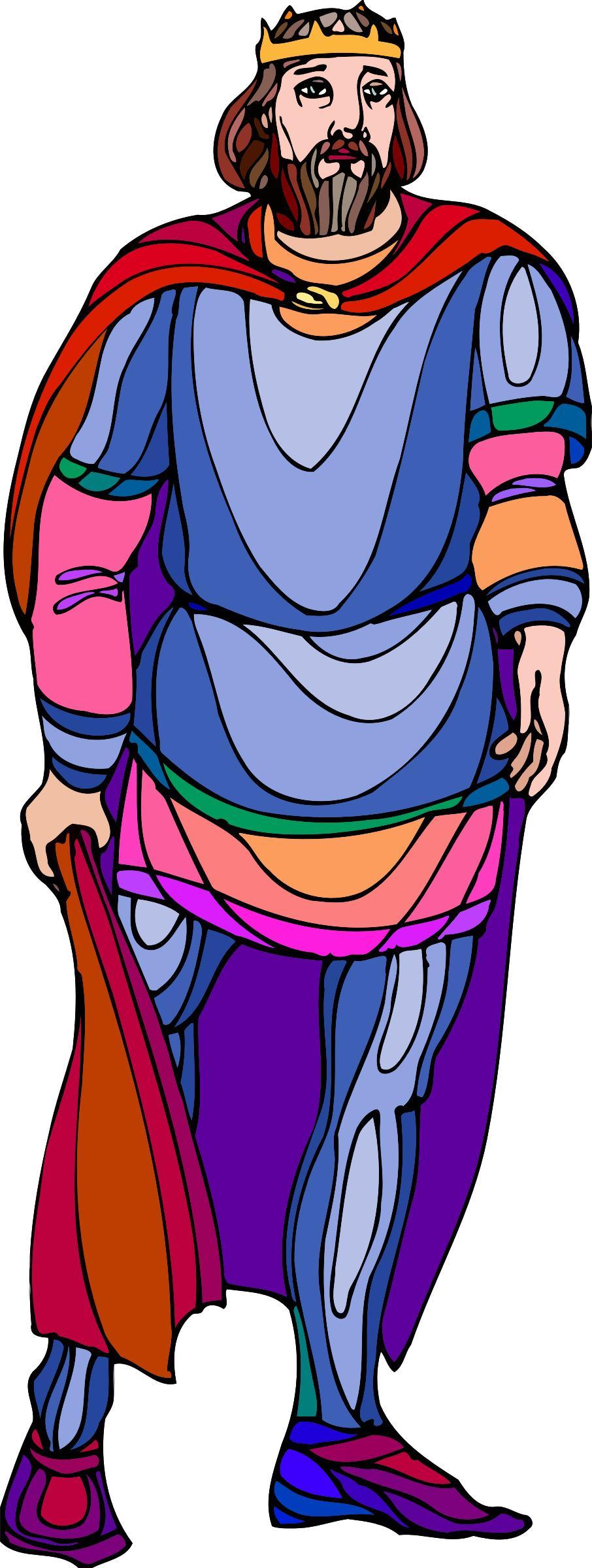 Shakespeare characters - French king (colour) png transparent