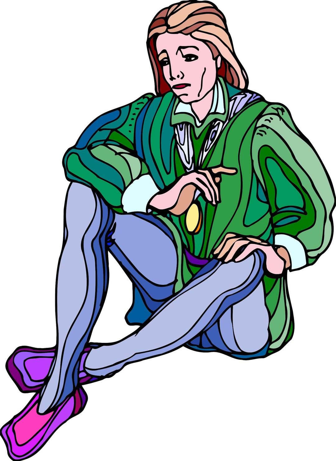 Shakespeare characters - Hamlet (colour) png transparent