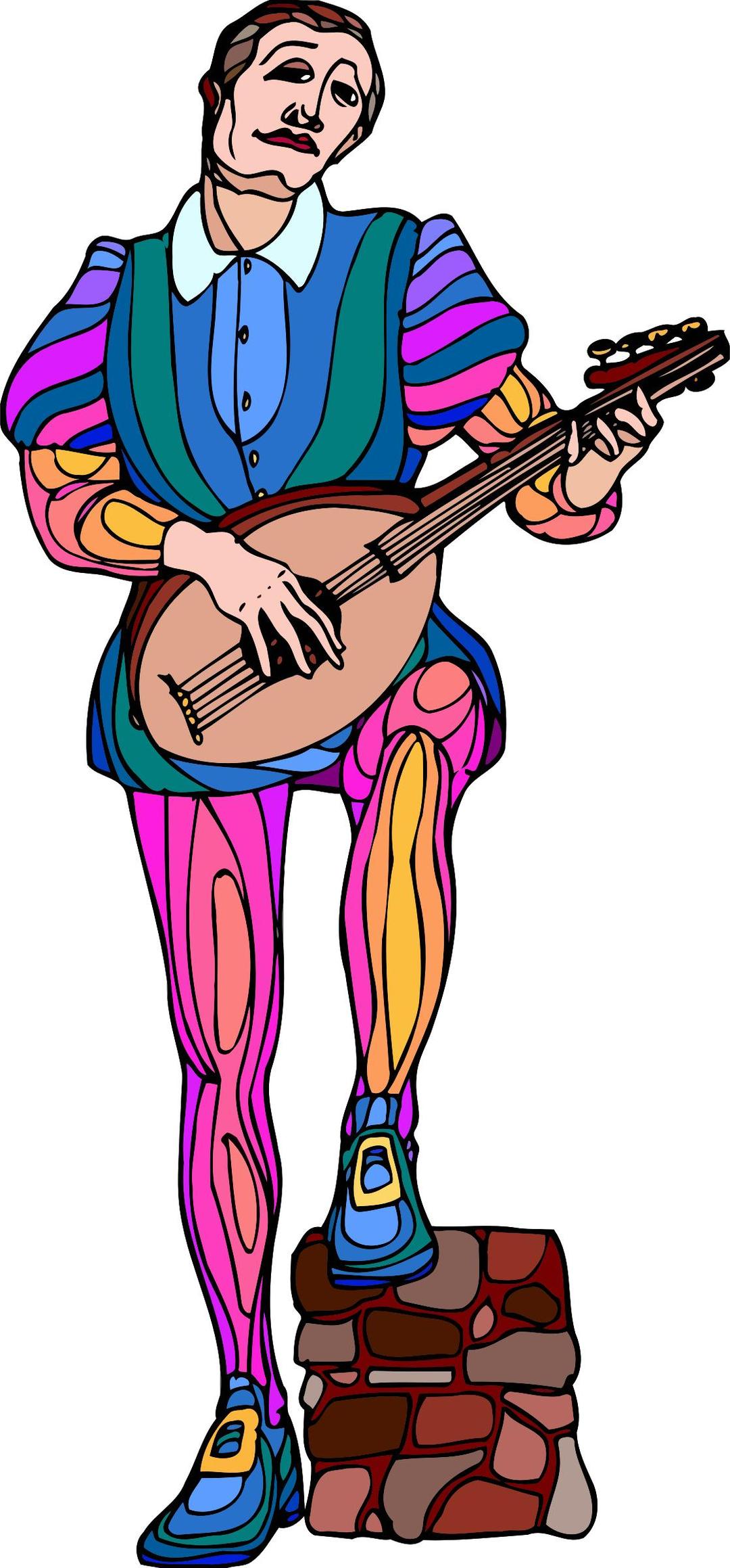 Shakespeare characters - musician 2 (colour) png transparent
