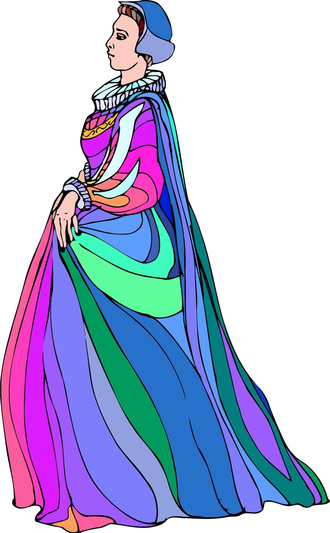 Shakespeare characters - Olivia (colour) png transparent