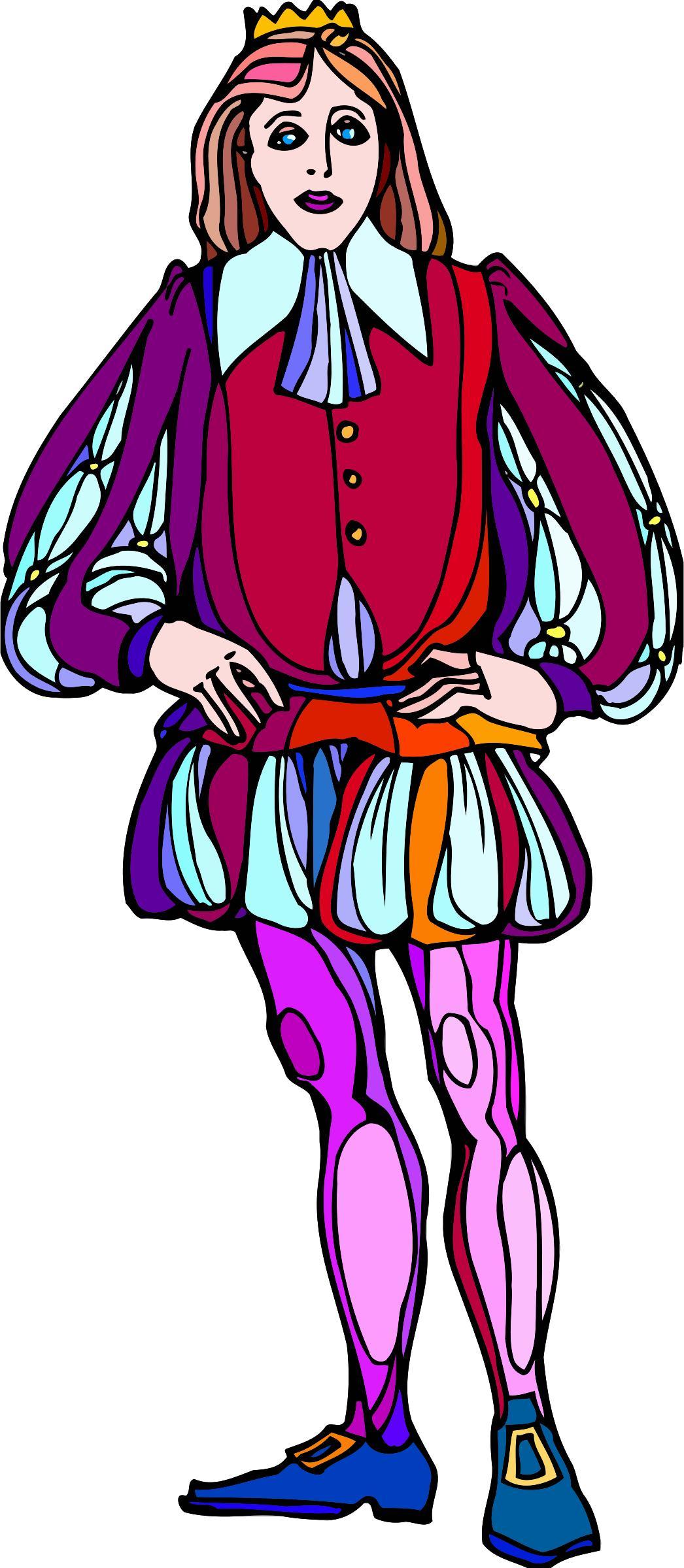 Shakespeare characters - prince (colour) png transparent