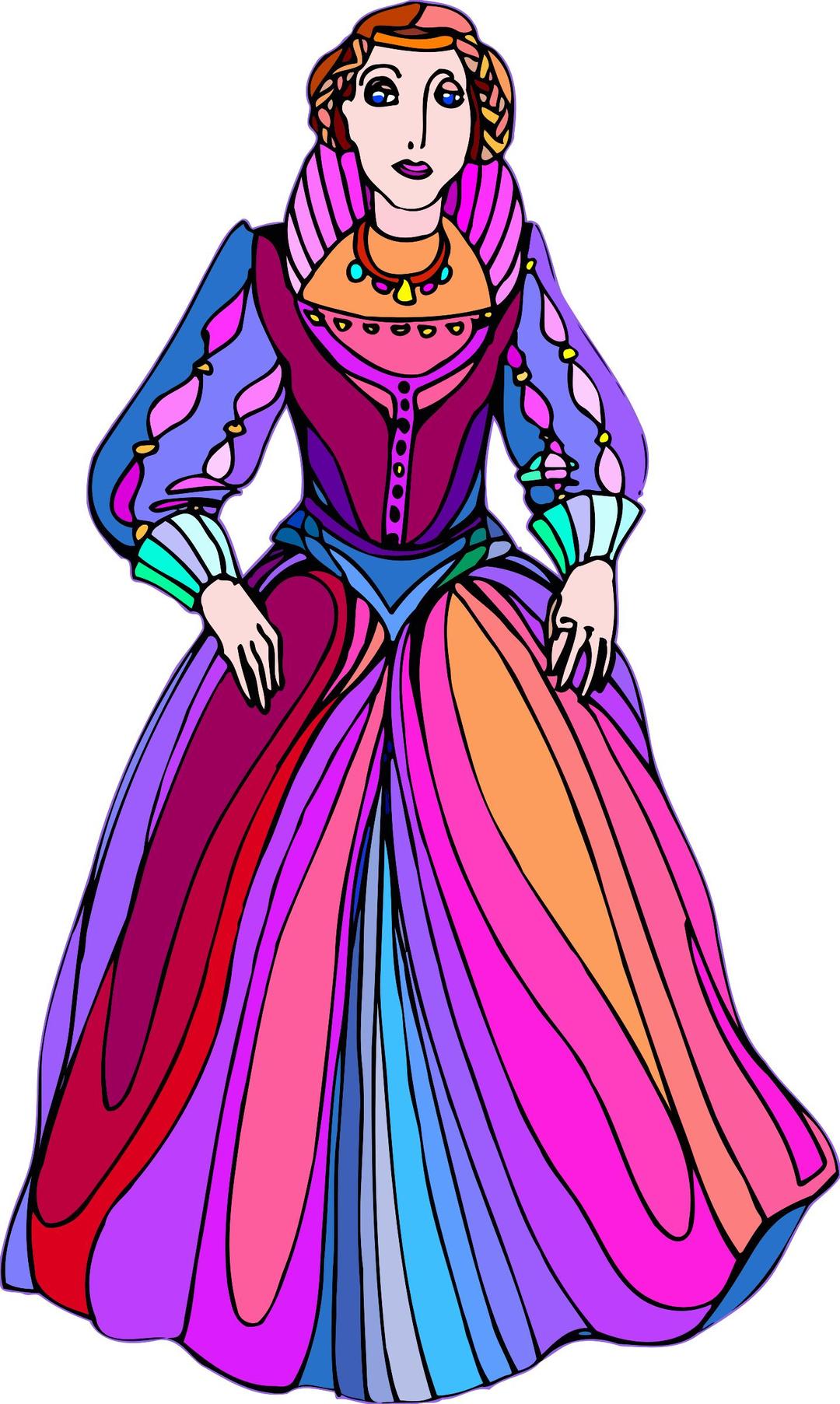 Shakespeare characters - princess (colour) png transparent