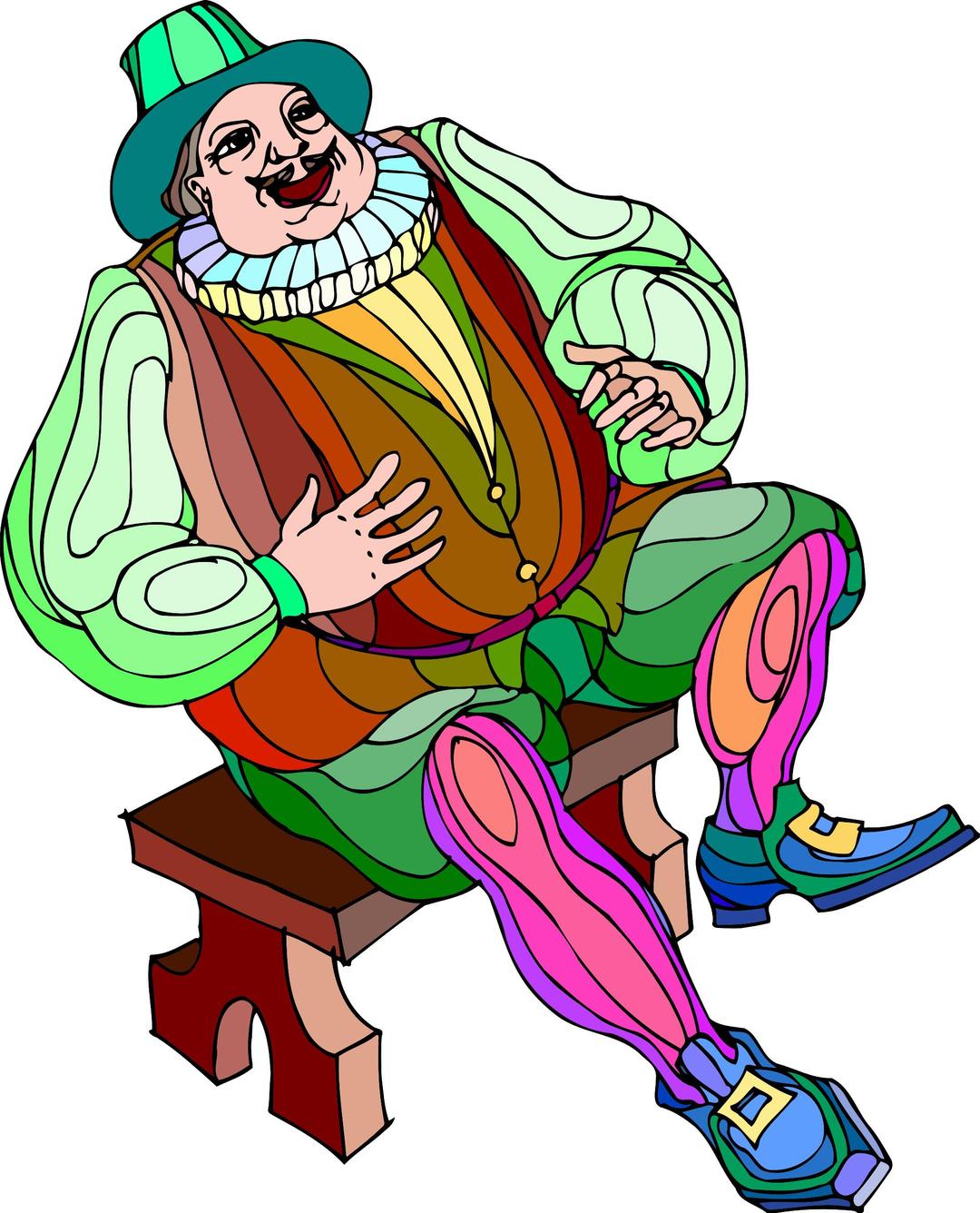 Shakespeare characters - Sir Toby (colour) png transparent