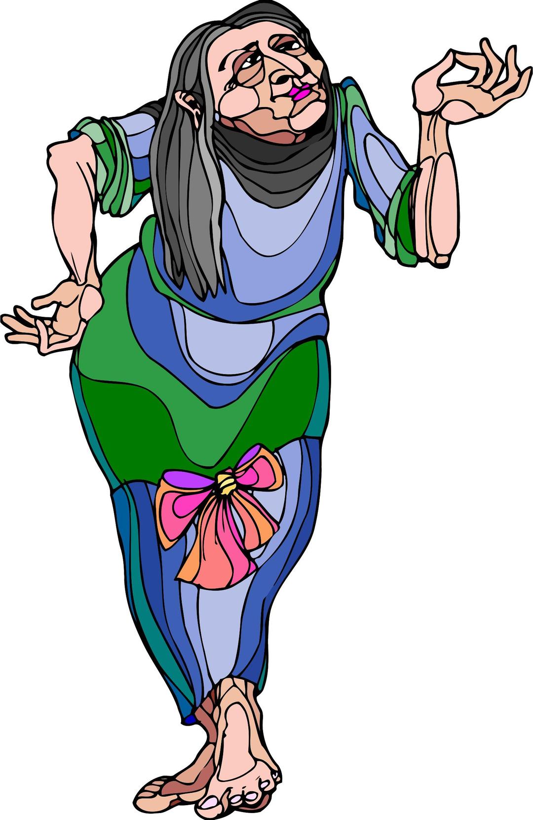 Shakespeare characters - witch 1 (colour) png transparent