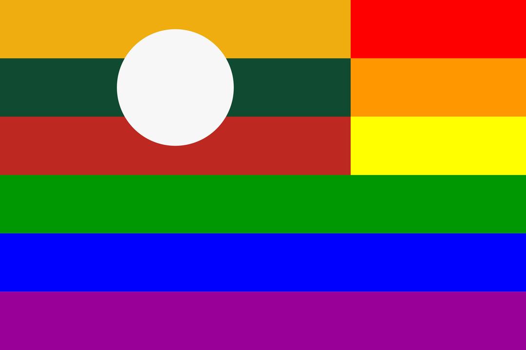 Shan Rainbow Flag png transparent
