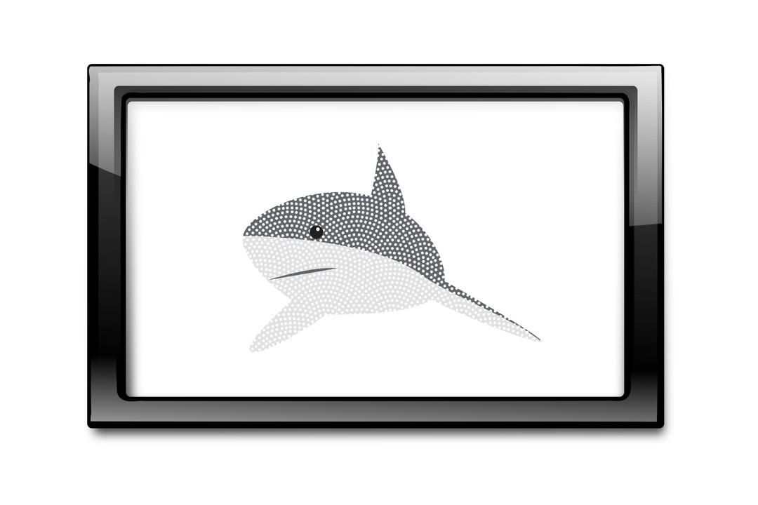 shark in frame png transparent