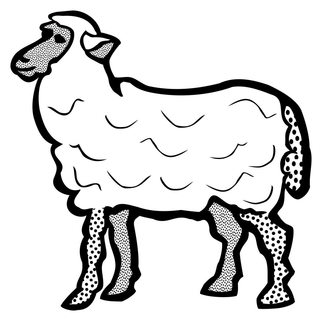 sheep - lineart png transparent