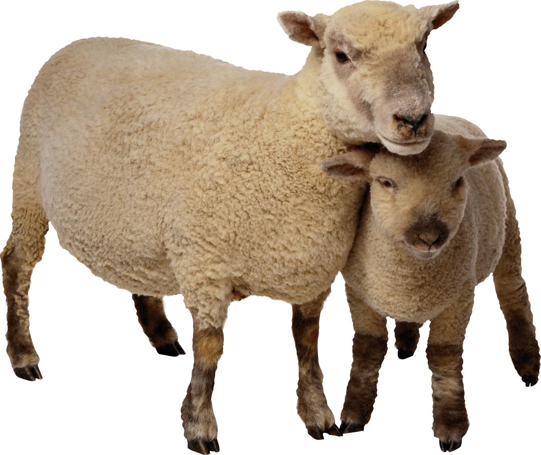 Sheep Mother and Baby png transparent