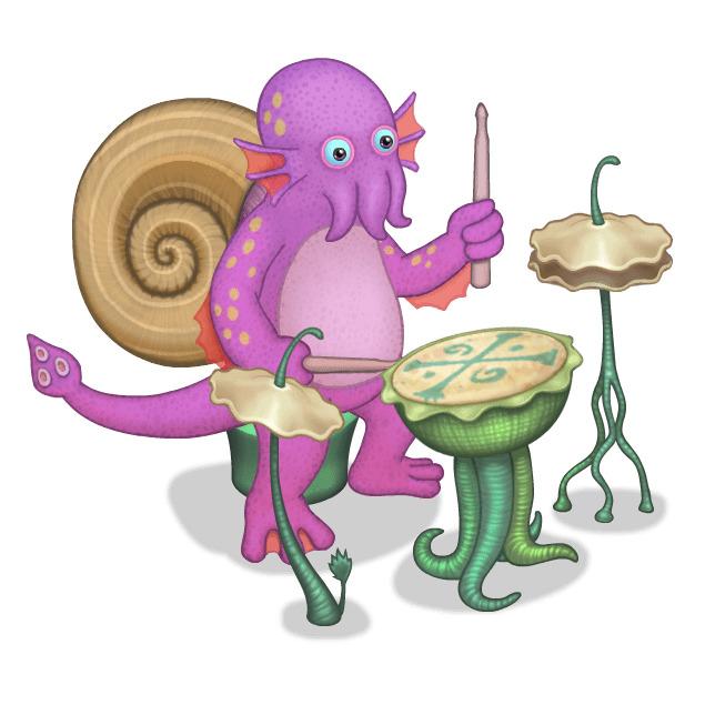 Shellbeat Playing the Drums png transparent