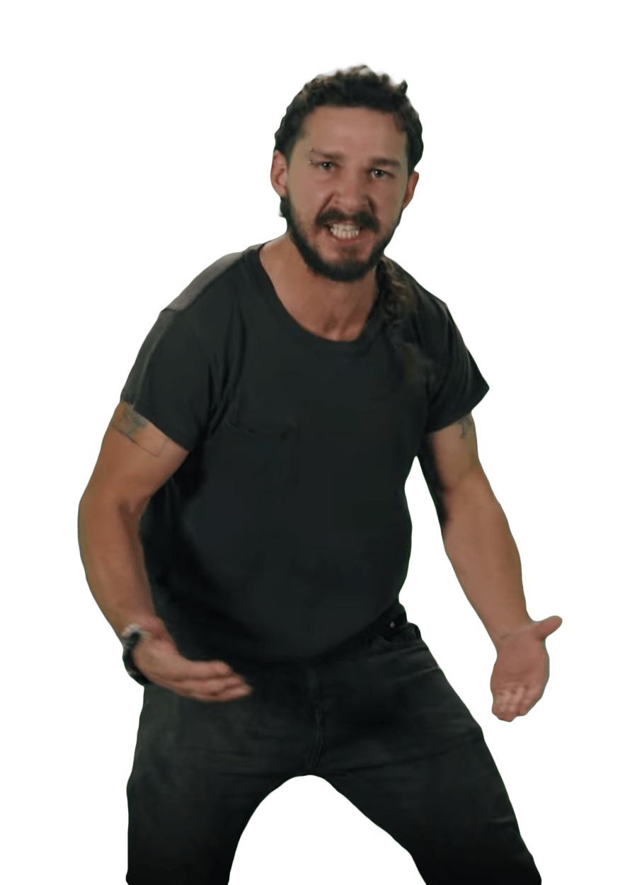 Shia LaBeouf Angry png transparent