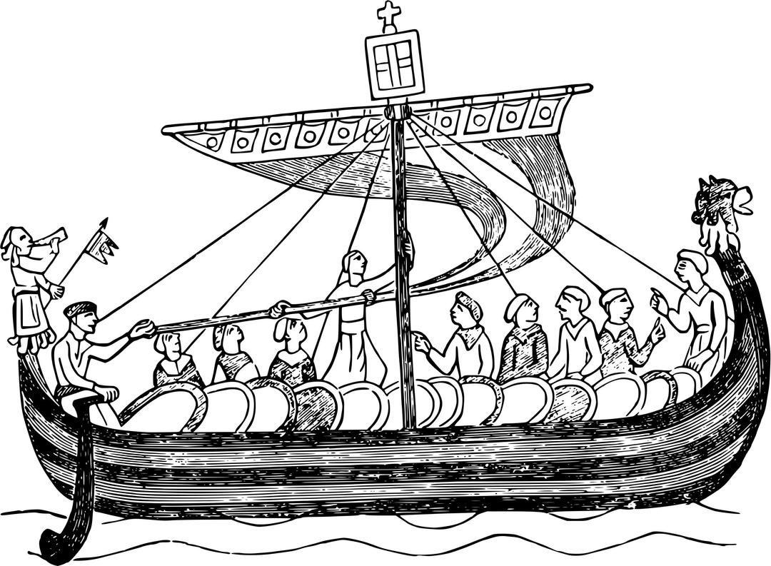 Ship from the time of William the Conqueror png transparent