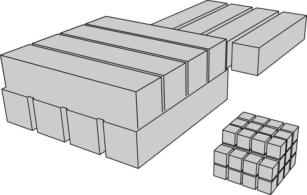 Shipping containers and some boxes png transparent