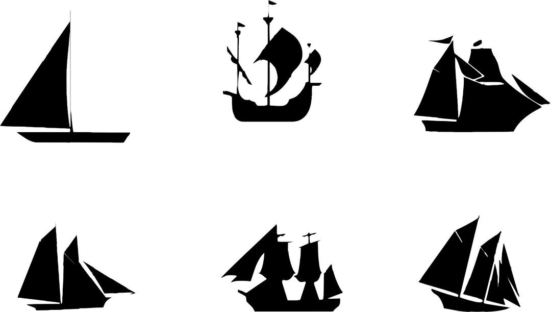 Ships Silhouettes png transparent