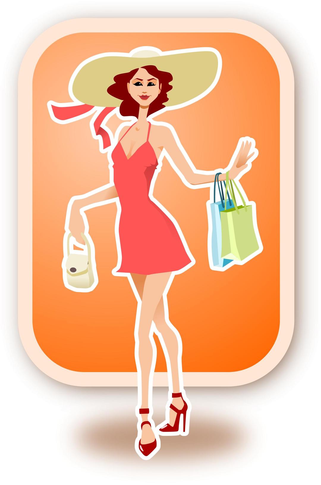 shopping woman png transparent
