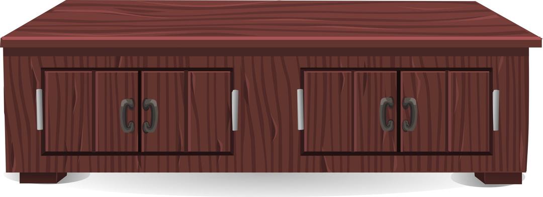 Short mahogany cabinet from Glitch png transparent
