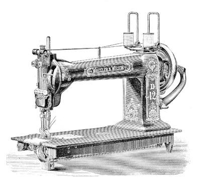 Side Vintage Sewing Machine png transparent