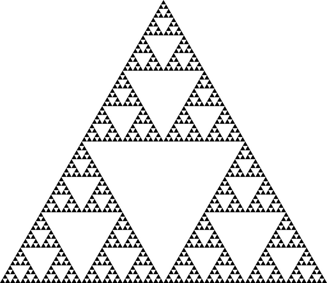 Sierpinski triangle (6 levels) png transparent