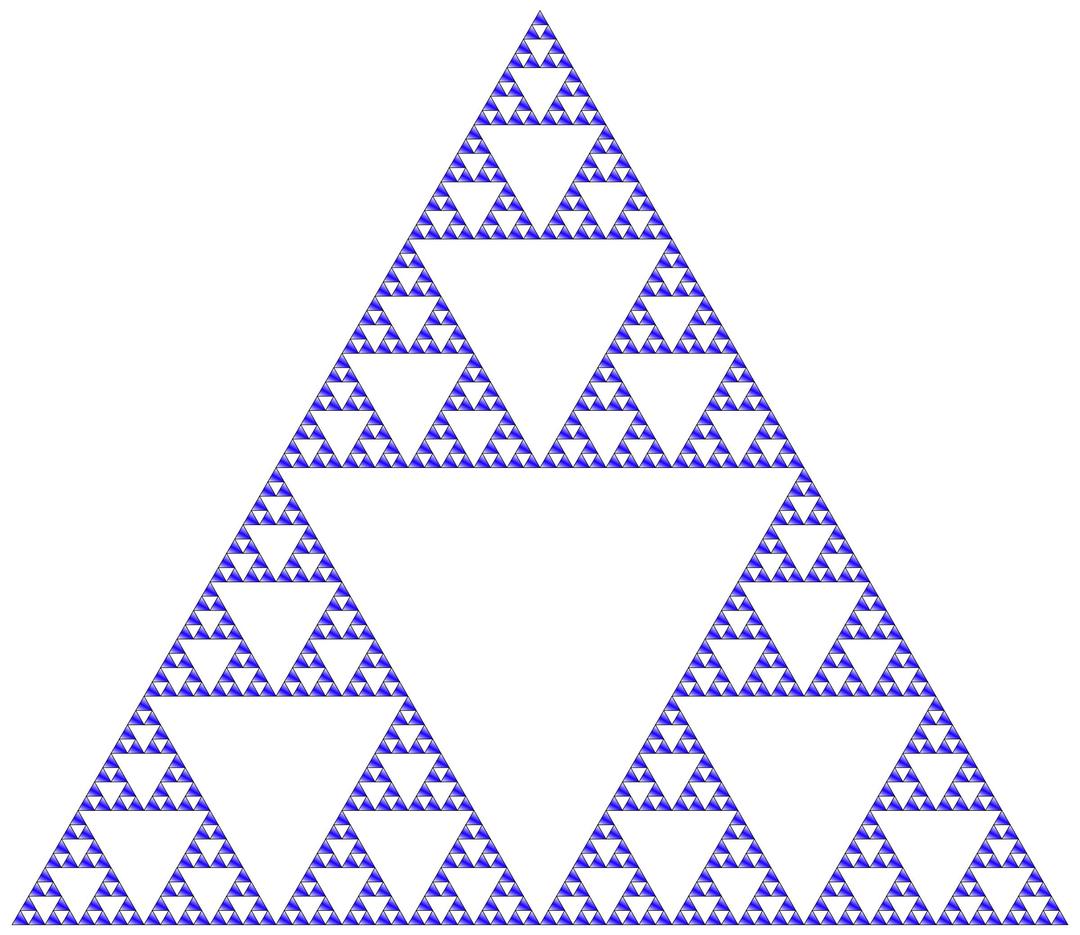 Sierpinski Triangle Colored png transparent