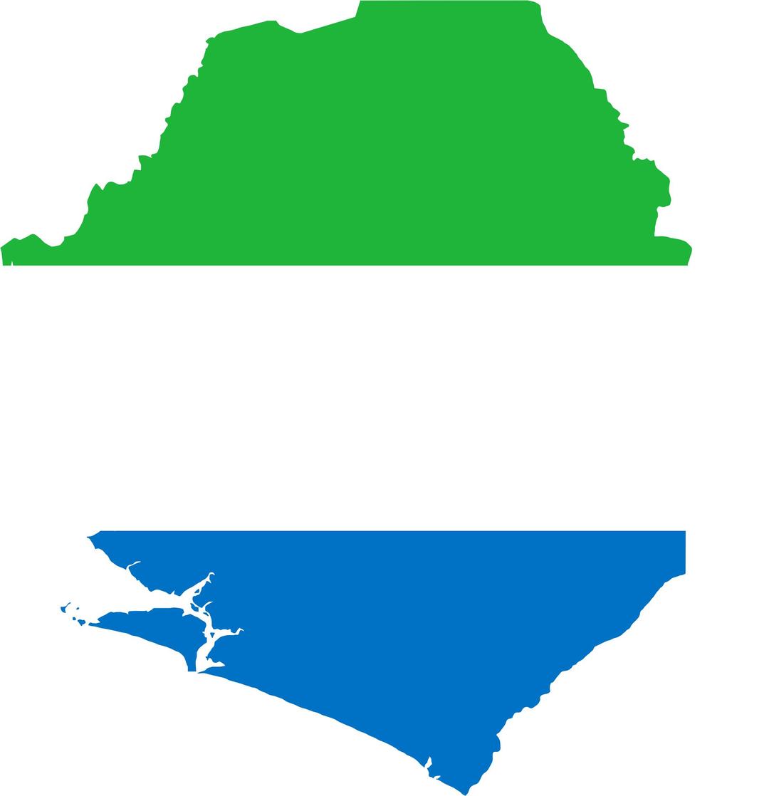 Sierra Leone Flag Map png transparent