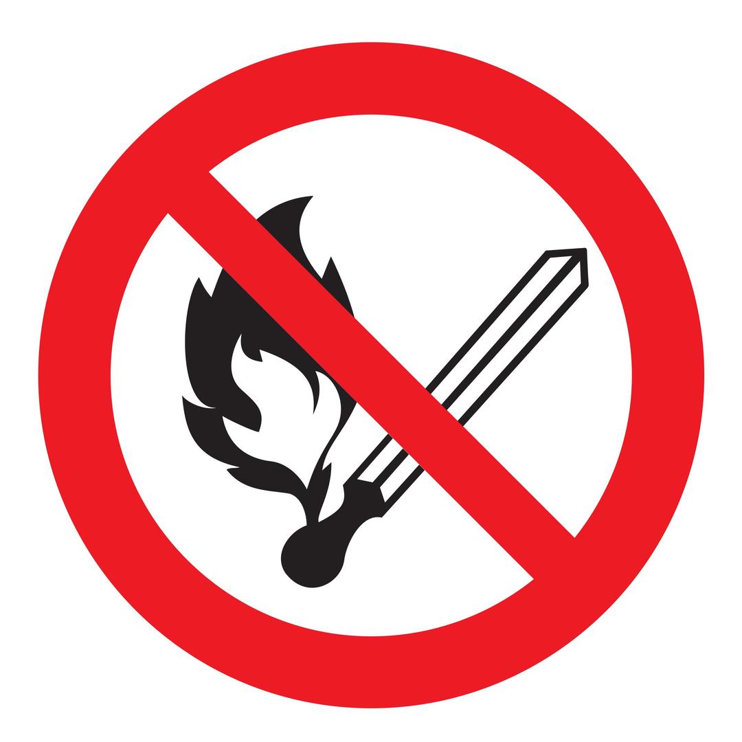 sign forbidden to use open fire and smoke png transparent