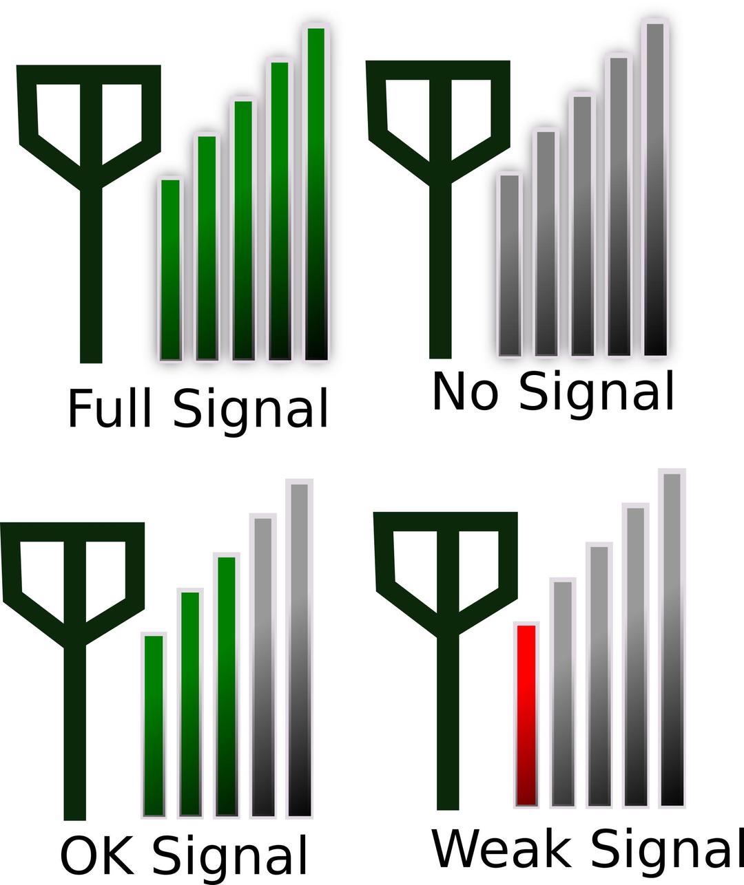 Signal Strength Icon for Phone png transparent