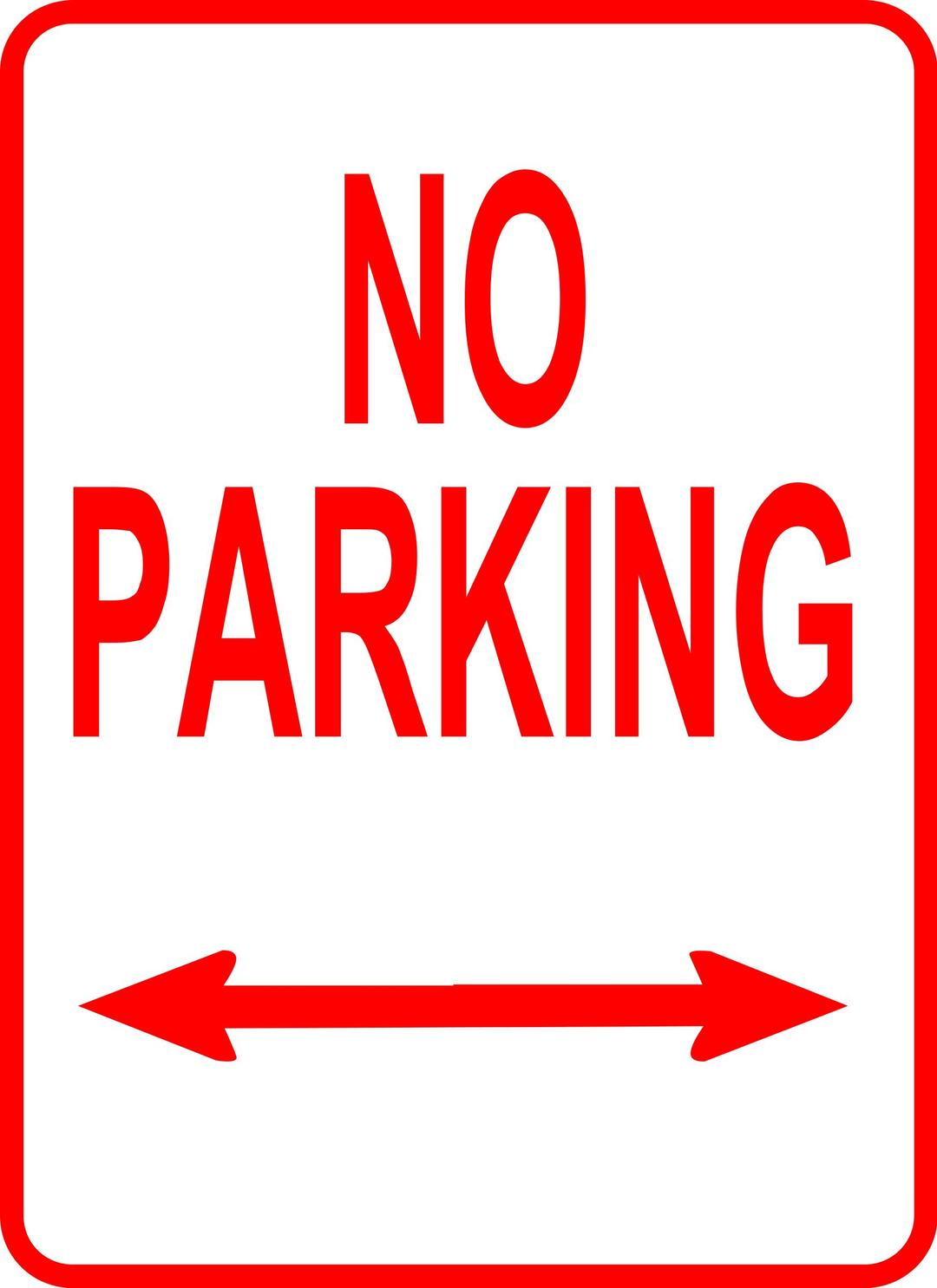 sign-no parking png transparent