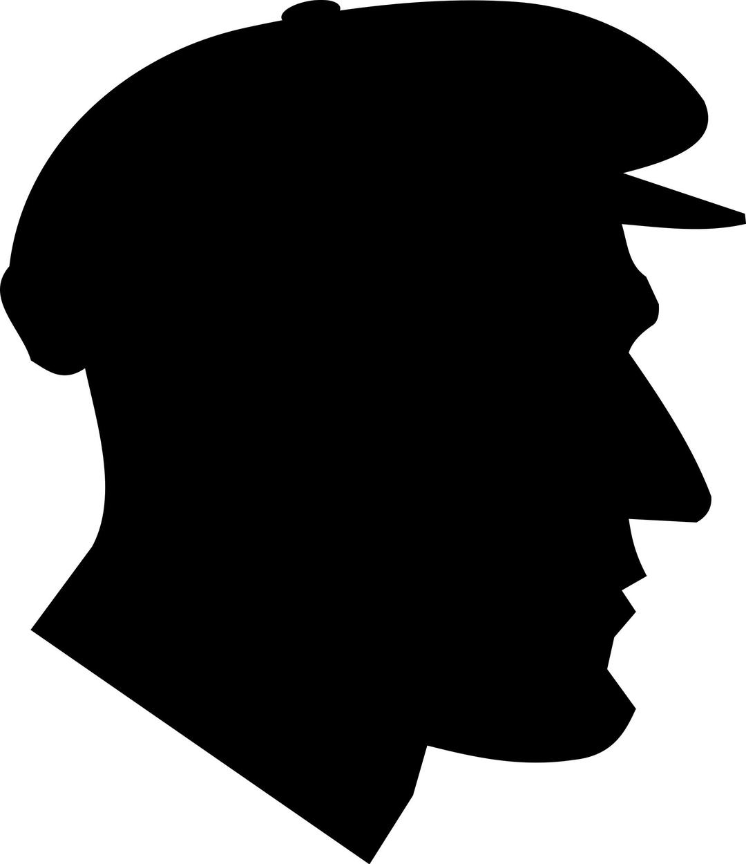 Silhouette 1930's Guy png transparent