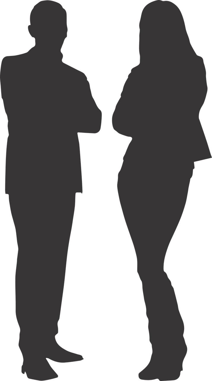 Silhouette Man and Woman png transparent