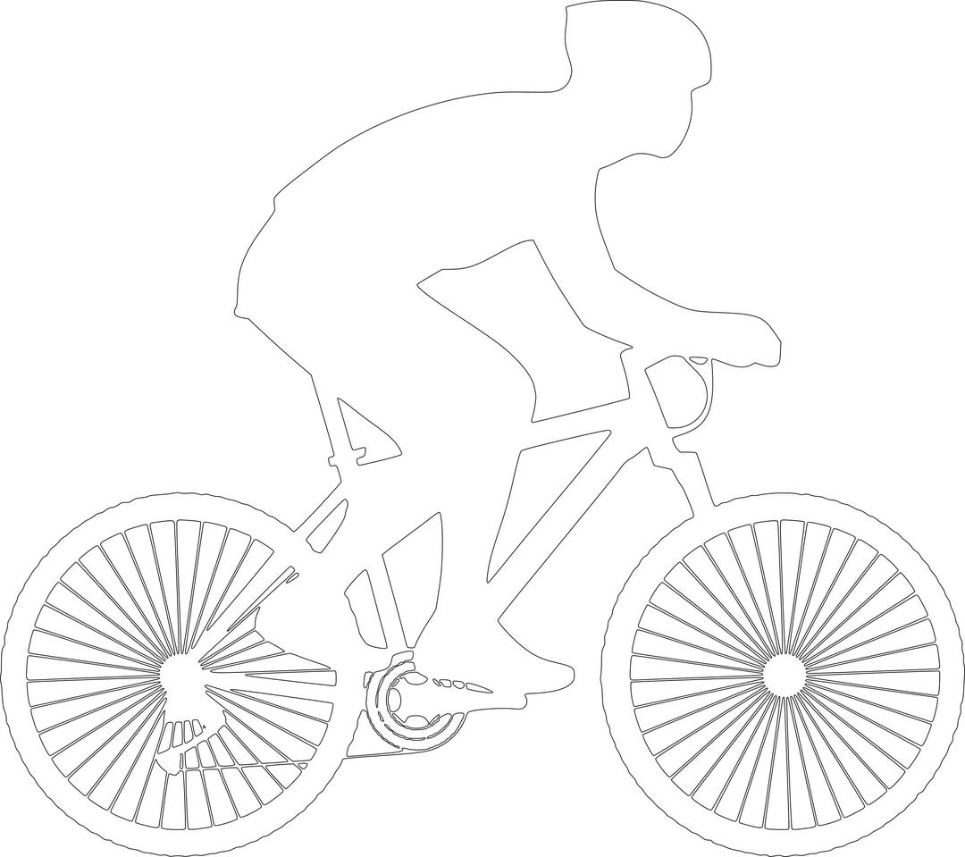 silhouette of a cyclist png transparent