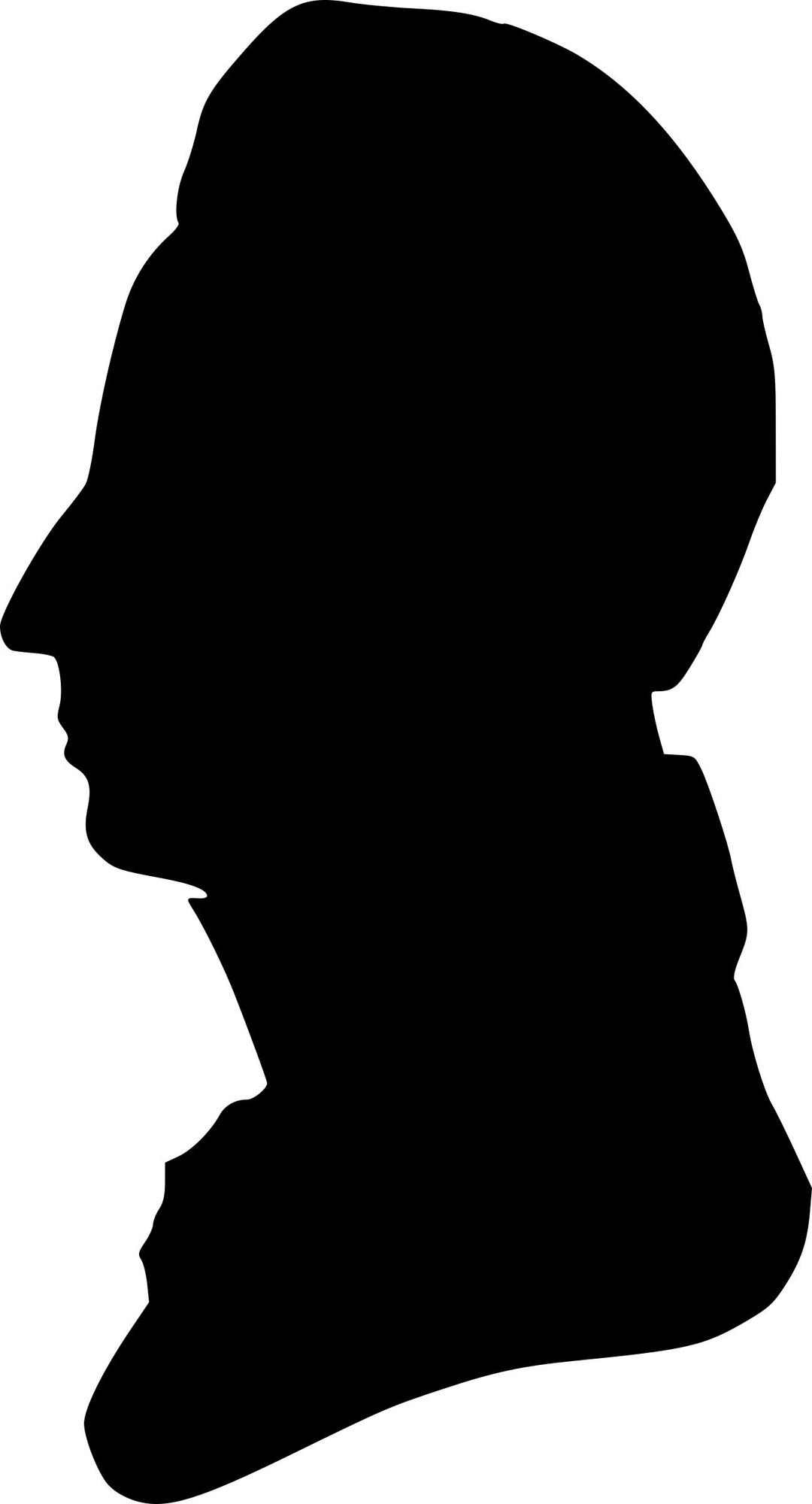 Silhouette of man facing left, no. 1 png transparent