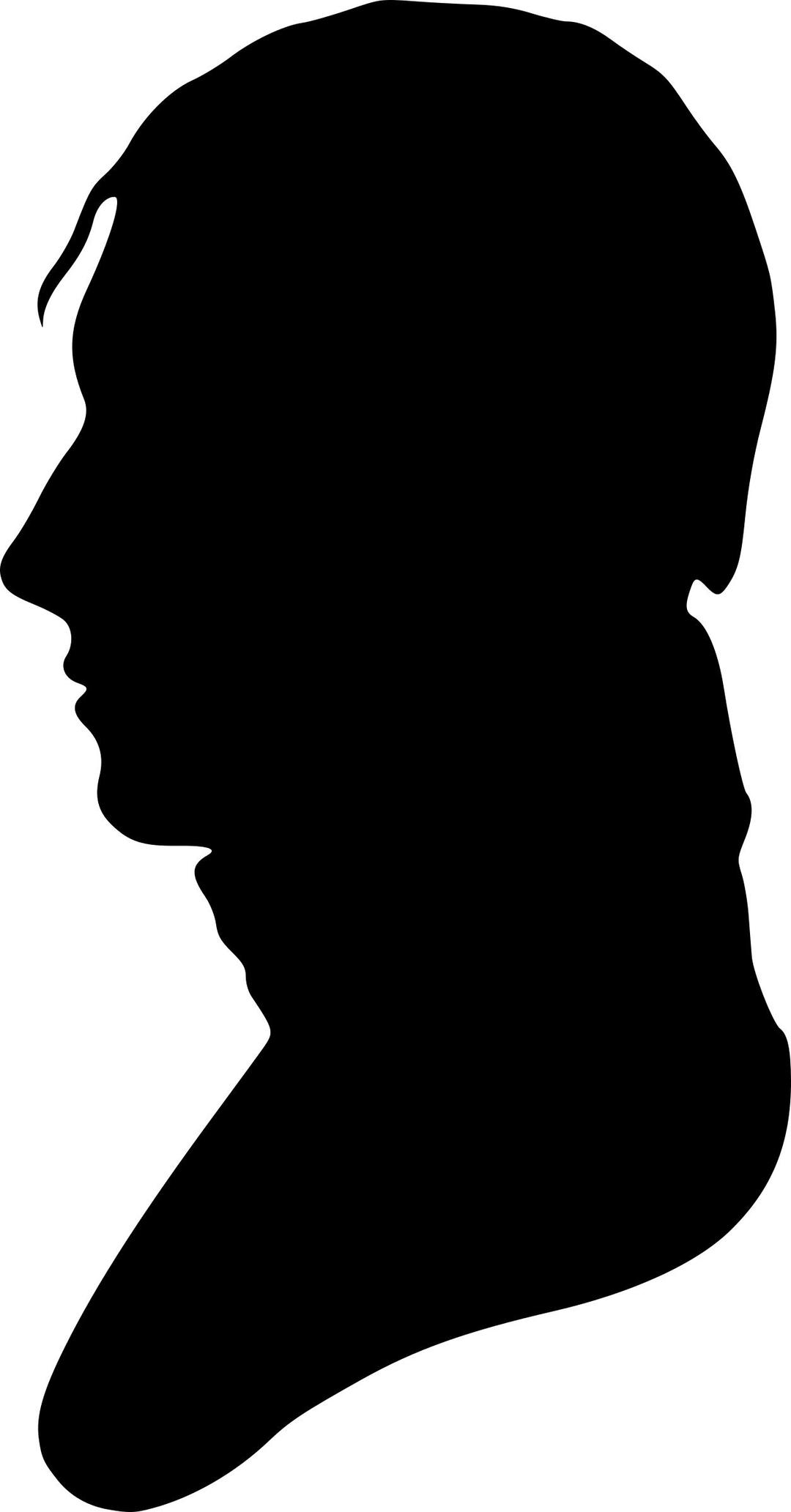 Silhouette of man facing left, no. 4 png transparent