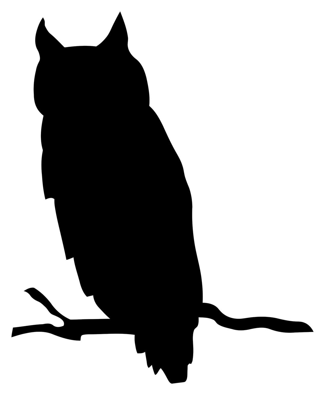 Silhouette - owl png transparent