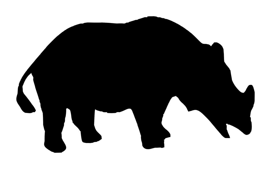 Silhouette - rhinoceros png transparent