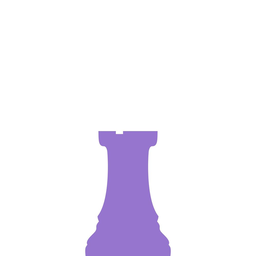 Silhouette Staunton Chess Piece – Rook / Torre png transparent