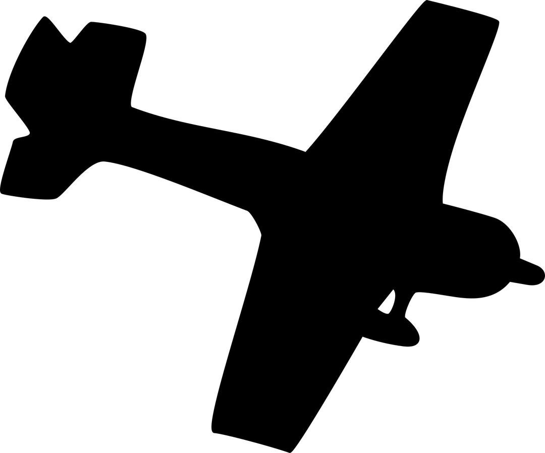 silhouette-plane png transparent