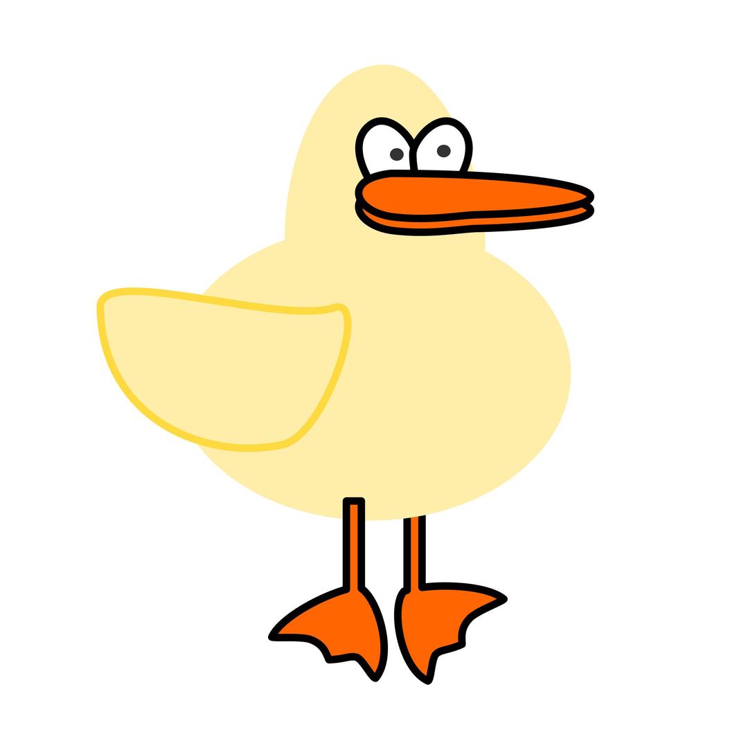 Silly duck png transparent